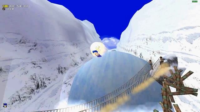 Sonix Adventure DX (Steam): Super Sonic Mod Glitch (Ice Cap) смотреть онлайн
