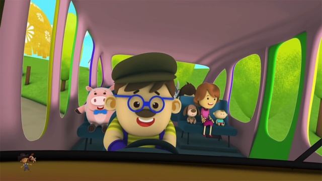 The Wheels On The Bus | Bus Song For Kids | Nursery Rhymes and Children Songs with Little Eddie смотреть онлайн