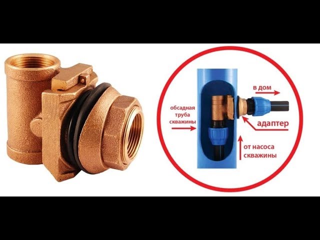 Адаптер скважинный для подключения погружных насосов, водопровод без колодца в обсадную трубу насос смотреть онлайн