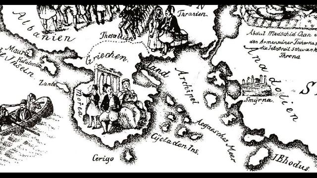 Карта Европы 1848 года