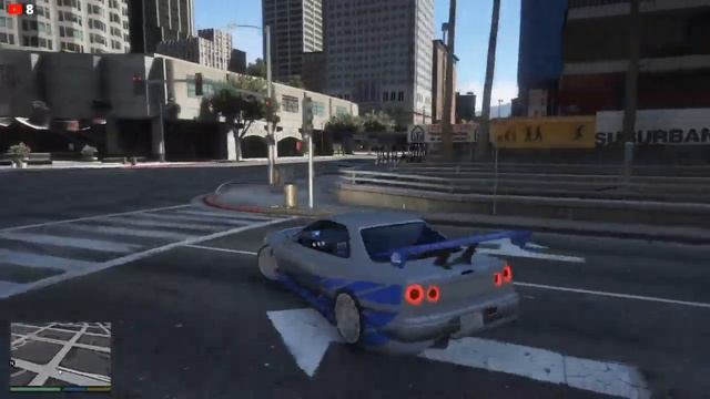 GTA 5 Nissan Skyline R34 DRIFT MOD Raw Gameplay! @acrozzz смотреть онлайн