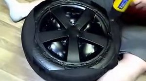 Оклейка дисков авто пленкой,карбон,винил mp4