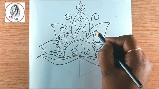 Alpana design mandala art step by step // Beautiful alpona drawing // Alpana design drawing смотреть онлайн