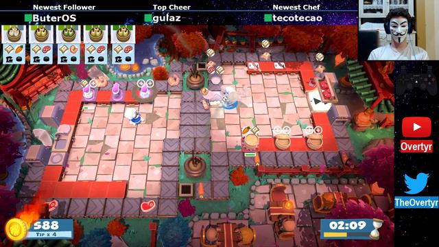 Overcooked 2 - 🐉Chinese New Year (DLC) – Level 1-5 - 4-Stars World record - 1 Player - Score: 1400 смотреть онлайн