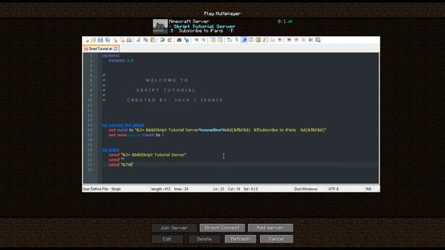 Minecraft Skript Tutorial | #01