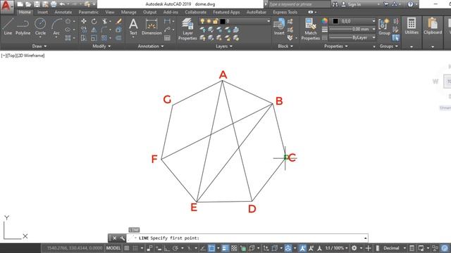 Draw seven pointed star by autocad program смотреть онлайн