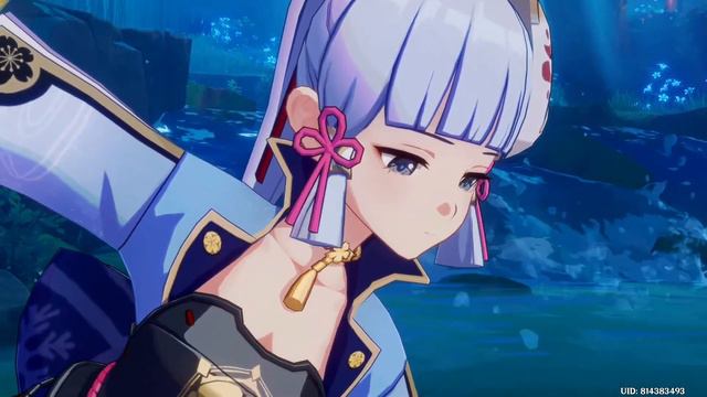 Genshin Impact - Ayaka dialog and dance. смотреть онлайн