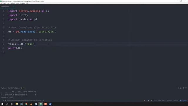 How To Create An Interactive Gantt Diagram In Python Using Plotly & Excel | Step-by-Step Tutorial смотреть онлайн