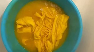 DIY: Окрашивание льняной ткани куркумой | чаем | эффект колор-блок