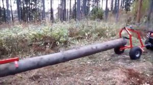 Квадроцикл – лесовоз, мини прицеп для перевозки бревен