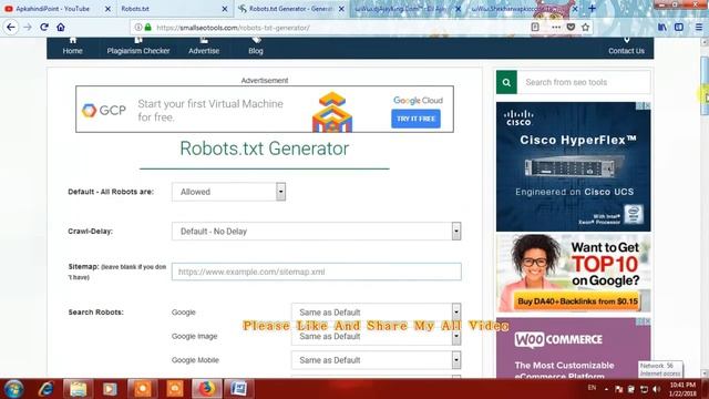 Wapkiz Website के लिए Online Robot.txt कैसे बनाते है !! Online Robot.txt Generate !! Hindi Best смотреть онлайн