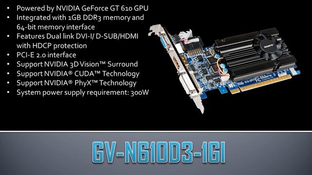 GV N610D3 1GI смотреть онлайн