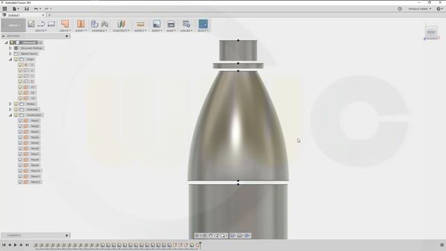 PET - Bottle Part 1 - Autodesk Fusion 360 Training - Surfaces смотреть онлайн