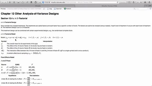 Statistics For Research - Stats 512 - October 28, 2013 Lecture - Chapter 12.4 - a x b Factorial смотреть онлайн