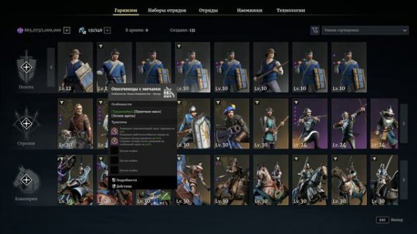 Сonqueror's blade, Актуальность отрядов и их прокачка