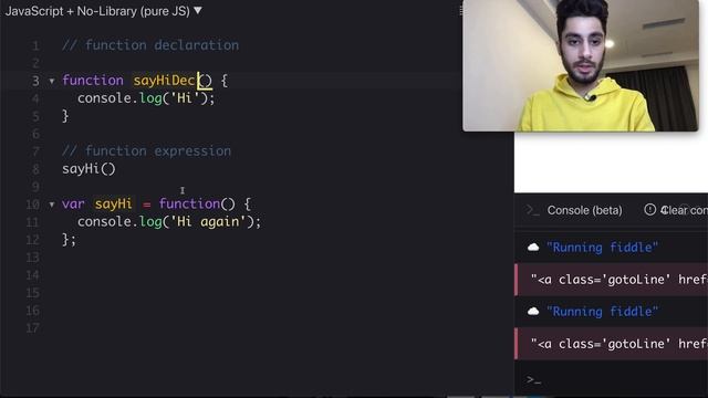 function expression vs declaration, hoisting #8 смотреть онлайн