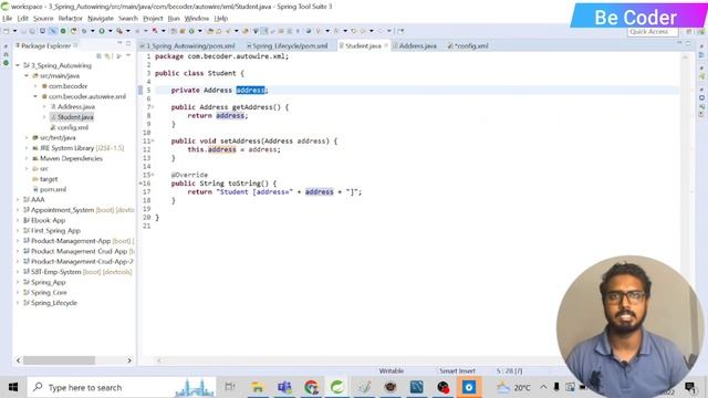 #12 Autowiring in Spring Configuration With Example | Spring framework Tutorials смотреть онлайн