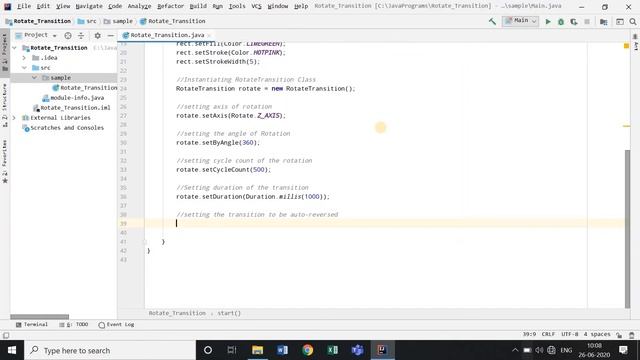 Rotate Transition using JavaFx | Animation in Java смотреть онлайн
