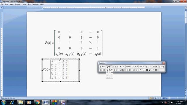 How to type larger size matrix 5 by 5 in MS word смотреть онлайн