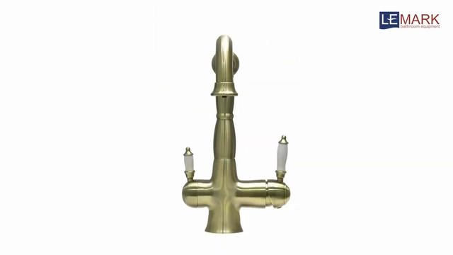 Смеситель для кухни мойки Lemark Villa LM4858B с переключ для фильтра питьевой воды бронза латунь смотреть онлайн