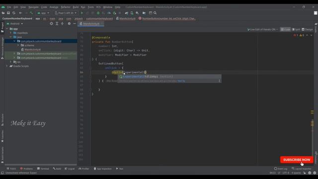 How to implement Custom Number Keyboard in Jetpack Compose | Android | Kotlin | Make it Easy смотреть онлайн