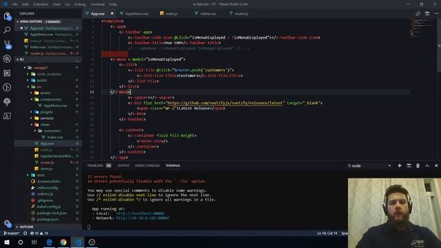 R1D8: Vue CRM pt1 смотреть онлайн