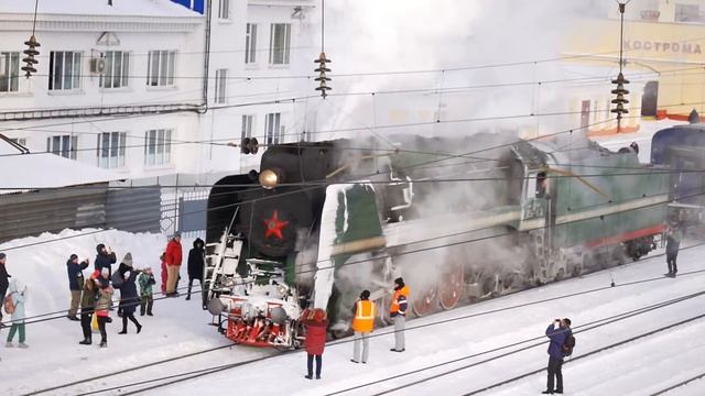 ПАРОВОЗ П 36 С ТУРИСТИЧЕСКИМ ПОЕЗДОМ МОСКВА - ВЕЛИКИЙ - УСТЮГ - КОСТРОМА - МОСКВА смотреть онлайн