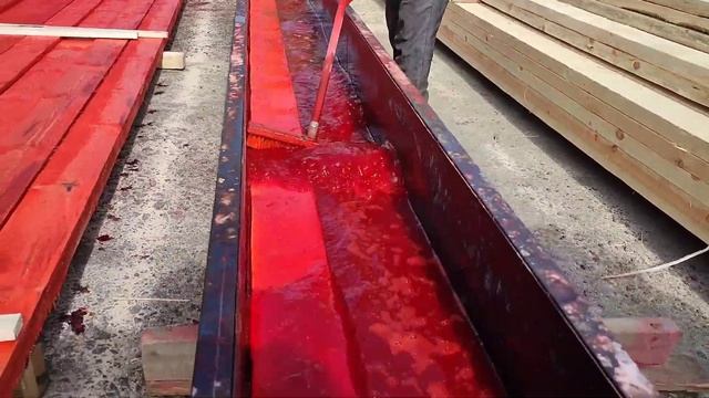 Антисептирование, антипирирование сырой доски методом окунания смотреть онлайн