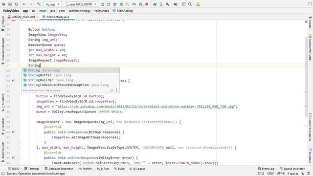 Cancel request example, Volley Library Android Studio Tutorial हिन्दी смотреть онлайн