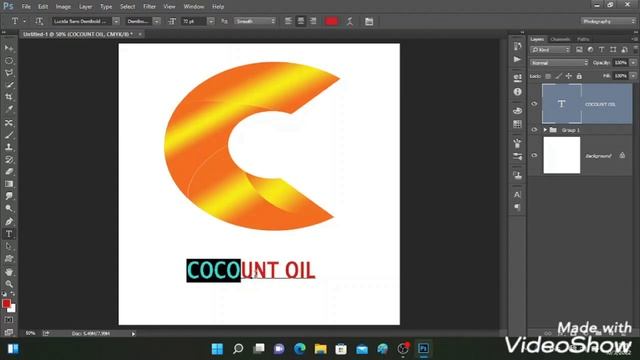 C Letter Logo Design in Photoshop смотреть онлайн
