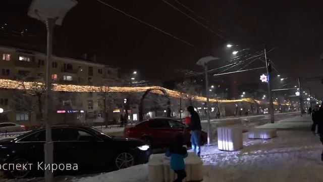 Калуга. Зимняя вечерняя прогулка по центру Калуги смотреть онлайн