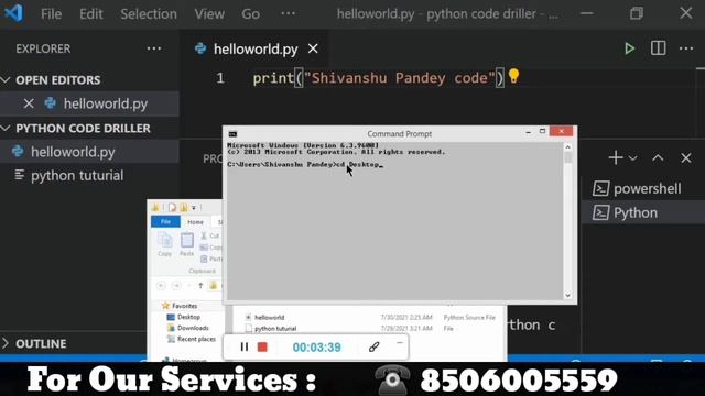 how to write first python code | python tutorial for beginners смотреть онлайн