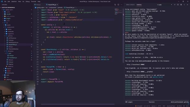 Gatsby & WordPress - 3.4.5. - Render HTML Strings as Elements смотреть онлайн