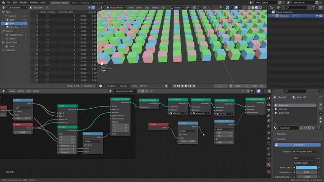 Material spreader: using Raycast node | blender geonodes fields daily, tip 30 смотреть онлайн