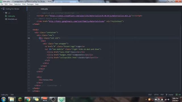Episode 2 - Basic HTML Setup & Materialize-CSS Usage смотреть онлайн