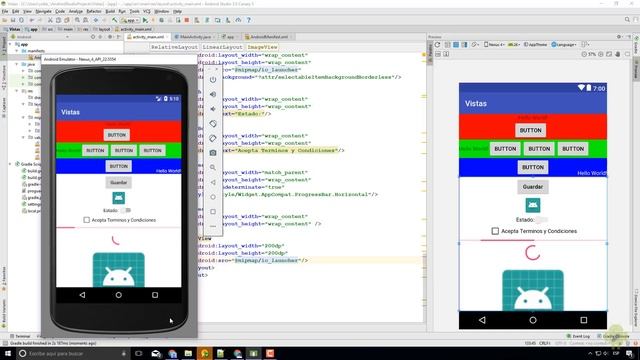 Usar ProgressBar, ImageView y ScrollView para vistas en Android смотреть онлайн
