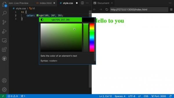 VS Code tips — Previewing HTML with the Live Preview extension