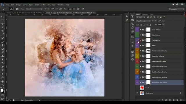 Free Christmas Photoshop Action Video Tutorial смотреть онлайн