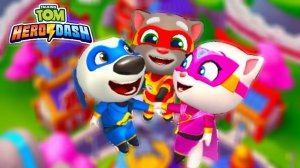 ГОВОРЯЩИЙ ТОМ ПОГОНЯ ГЕРОЕВ #2 Talking Tom Hero Dash лучше Бег за золотом #Мультик