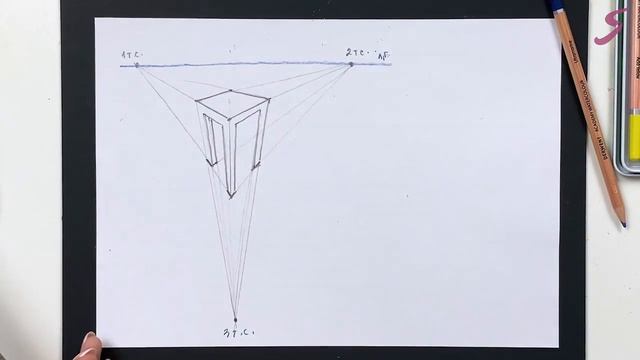 Рисование. Линейная перспектива. Три точки схода смотреть онлайн