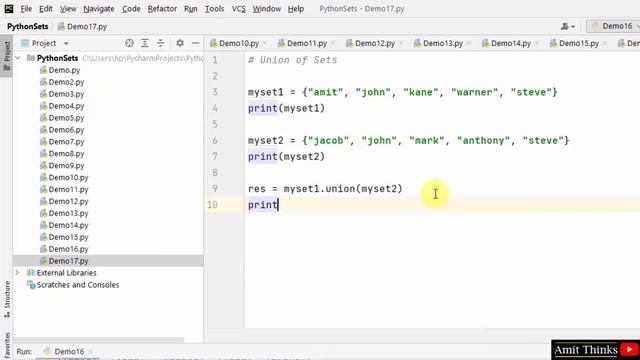 Union of Sets in Python | union() method | Python Tutorial for Beginners смотреть онлайн