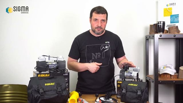 Автомобильный компрессор и система автостоп. ТМ Sigma смотреть онлайн