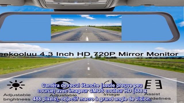 Bon produit - LeeKooLuu Kit de caméra de recul/vue arrière et moniteur de rétroviseur uniquement f смотреть онлайн