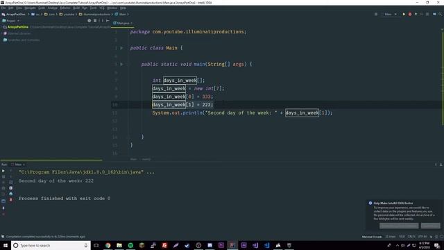 Java Tutorial Ep. 6 - Arrays смотреть онлайн