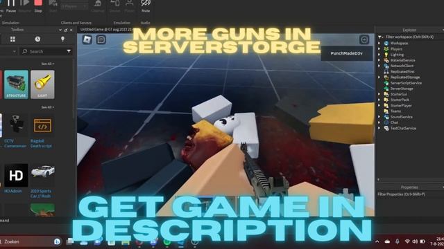 FREE | Advanced Gun System + Gore / R6 - Roblox Studio