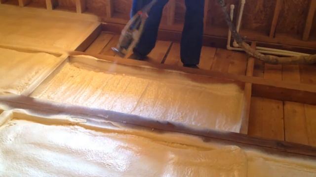 Утепление полов в каркасном доме методом напыления ППУ смотреть онлайн