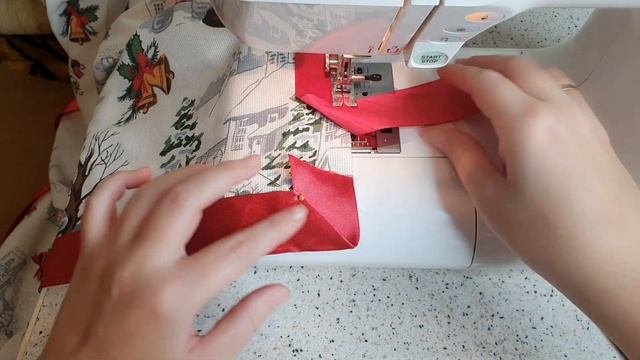 Скатерть, такую не купишь - новогодняя. How to Make tablecloth смотреть онлайн
