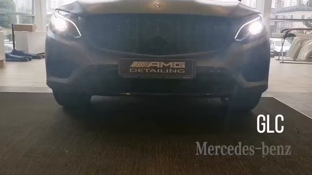 Оклейка GLC Coupe в Oracal 970-932 серый мат цвет amg смотреть онлайн