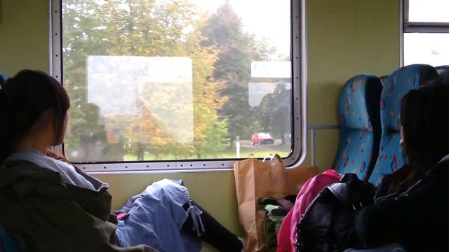 Travelling by Train on Route Vilnius- Kaunas, Lithuania смотреть онлайн