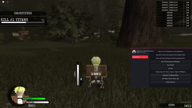 [WORKING!] New Best Attack On Titan: Evolution Script! Free Gamepasses, Auto Kill Titans & Inf Gas! смотреть онлайн